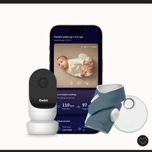 Owlet Baby Monitor with Sock - Black and White